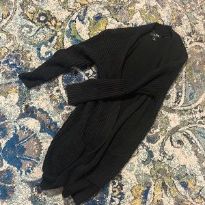 Black knit cardigan